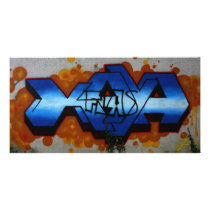 Swiss Graffiti Personalized Photo Card