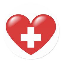 Swiss heart - Schweizer Herz - Coeur suisse stickers by madelaide Swiss heart - Schweizer Herz - Coeur suisse stickers