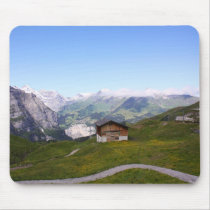 Swiss house and alps mousepads