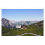 Swiss house and alps stationery design