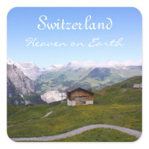 Swiss house and alps stickers