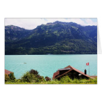 Swiss house with flag cards