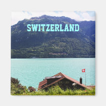 Swiss house with flag magnets