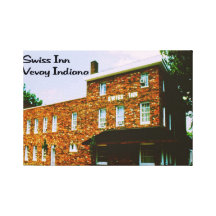 Swiss Inn Stretched Canvas Print