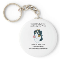 Swiss Lick Canine Cancer Keychain