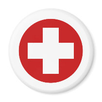 Swiss Red Cross Emergency Recovery Roundell Fridge Magnets