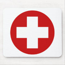 Swiss Red Cross Emergency Roundell Mousepads