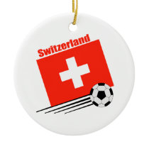 Swiss Soccer Team Christmas Tree Ornaments