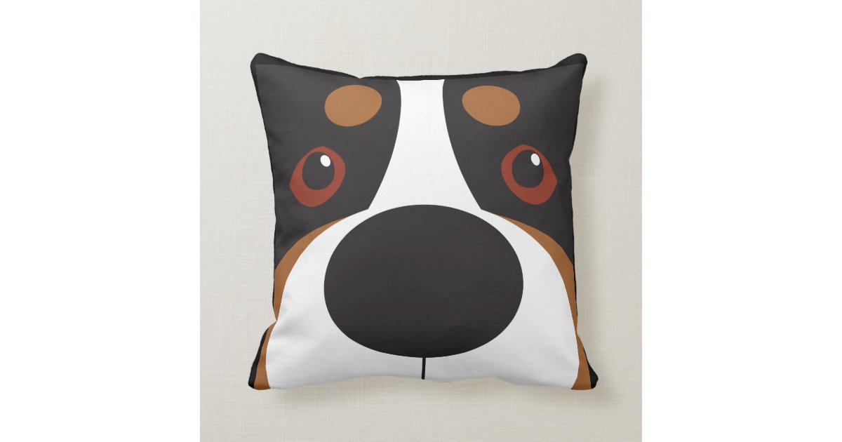 Swissy-Face Throw Pillow Zazzle