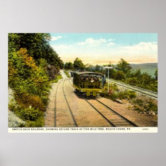 Switch Back Railroad, Mauch Chunk PA 1925 Vintage print