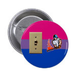 "Switch Hitter" Bisexual Pride Pinback Button