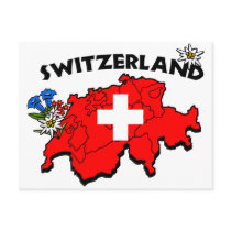 Switz Map Postcard