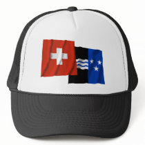 Switzerland & Aargau Waving Flags Hat