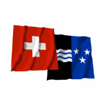 Switzerland & Aargau Waving Flags t-shirts