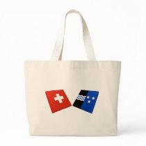 Switzerland and Aargau Flags Canvas Bags