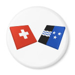 Switzerland and Aargau Flags magnets