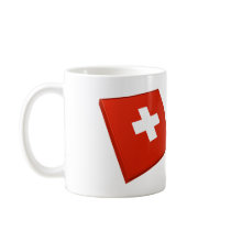 Switzerland and Aargau Flags mugs
