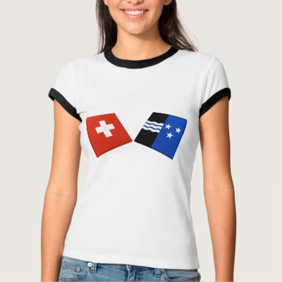 Switzerland and Aargau Flags T Shirts by Vexillophile