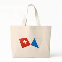 Switzerland and Zurich Flags bags