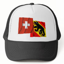 Switzerland & Bern Waving Flags Hats