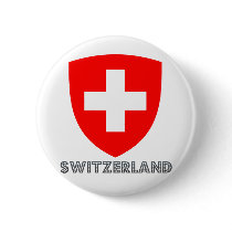 Switzerland Coat of Arms Button