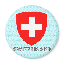 Switzerland Coat of Arms Refrigerator Magnets