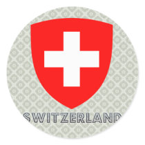 Switzerland Coat of Arms Round Stickers