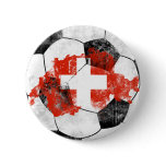 Switzerland Distressed Soccer Pinback Buttons
