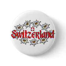 Switzerland Edelweiss Button by swisssoup Switzerland Edelweiss Button