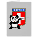 This cute panda loves fencing. Panda has his foil ready for a fencing match! This cute fencing panda shirt with a large flag of Switzerland is a great gift for fencers or fencing fans!