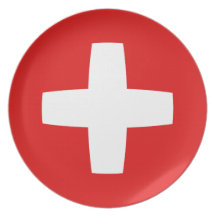 Switzerland Fisheye Flag Plate