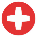 Switzerland Fisheye Flag Sticker