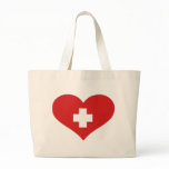 Switzerland flag tote bag
