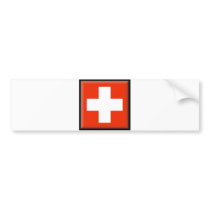 Switzerland Flag bumper stickers