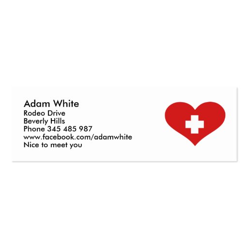 Switzerland flag business card templates (front side)