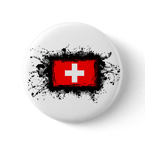 Switzerland Flag Pinback Button