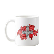 Switzerland Flag-color Map Customizable Mug