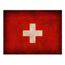 Switzerland Flag Distressed Postcards
