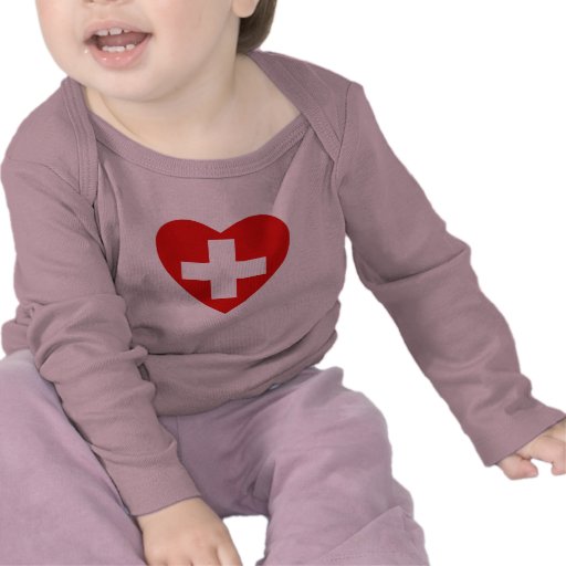 Switzerland Flag Heart T-Shirt