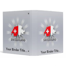 Switzerland Flag Map 2.0 3 Ring Binders