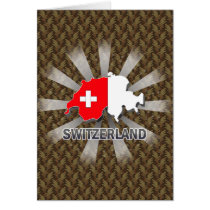Switzerland Flag Map 2.0 Greeting Card