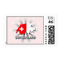 Switzerland Flag Map 2.0 Postage Stamps