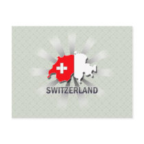 Switzerland Flag Map 2.0 Postcards