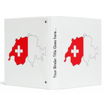 Switzerland Flag Map full size Vinyl Binder