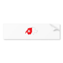 Switzerland Flag Map full size Bumper Sticker