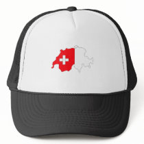 Switzerland Flag Map full size Hat
