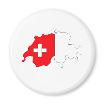 Switzerland Flag Map full size Fridge Magnet
