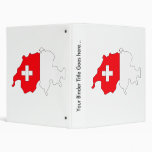 Switzerland Flag Map full size Vinyl Binder