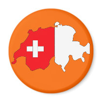 Switzerland flag map magnets