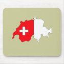 Switzerland flag map mousepads